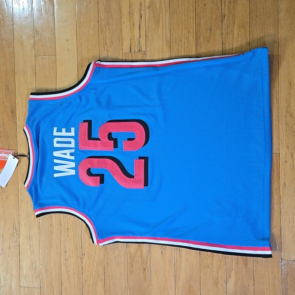 Dewayne Wade Basketball Jersey Richard's Miami Heat Vice Size L Headgear Classic - Picture 5 of 8